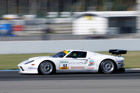 Nicki Thiim's debut i ADAC GT Masters, med en Ford GT 40 på Hockenheim.
(Foto: Christian Reinsch)